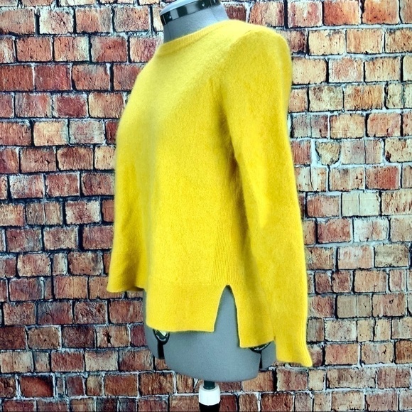 HALOGEN Women’s Yellow 100% Cashmere Crew Neck Sweater Size: 1 - Picture 3 of 8